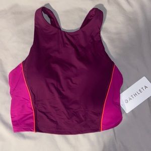 Athleta A-C Colrblk Crop Bikini Top